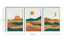 Wallity Cuadro Decorativo Enmarcado MDF (3 Piezas) 38 x 53 cm